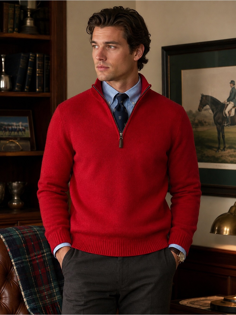 Polo Ralph Lauren cashmere 1/4 zip sweater
